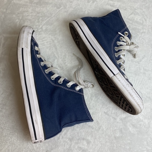Converse Navy Blue High-Top Sneakers - Picture 2 of 10